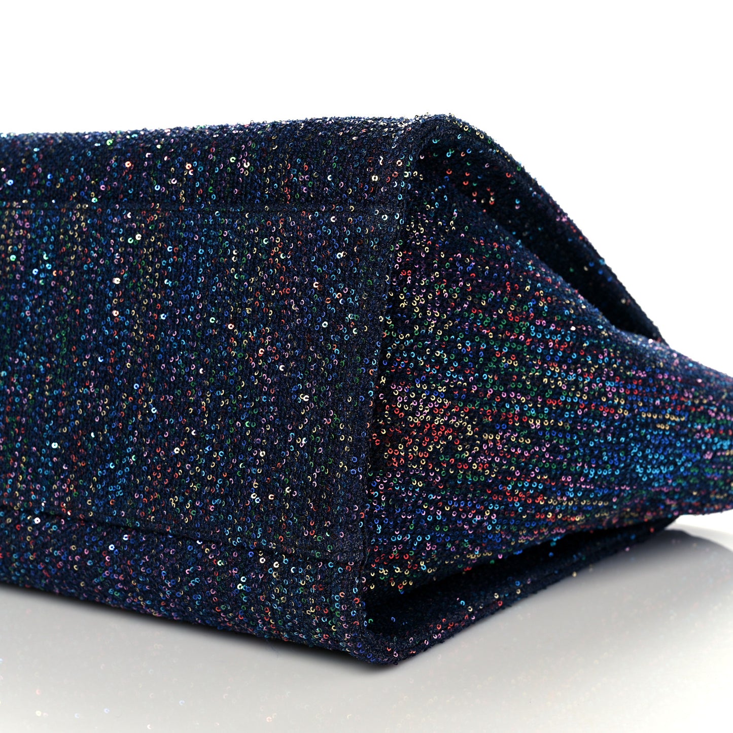 Calfskin Sequin Medium Deauville Tote Blue Multicolor