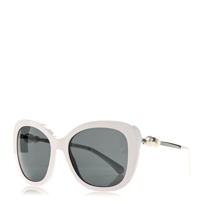 Chanel Acetate Butterfly Winter Pearl Sunglasses 5339-H White 1 of 7