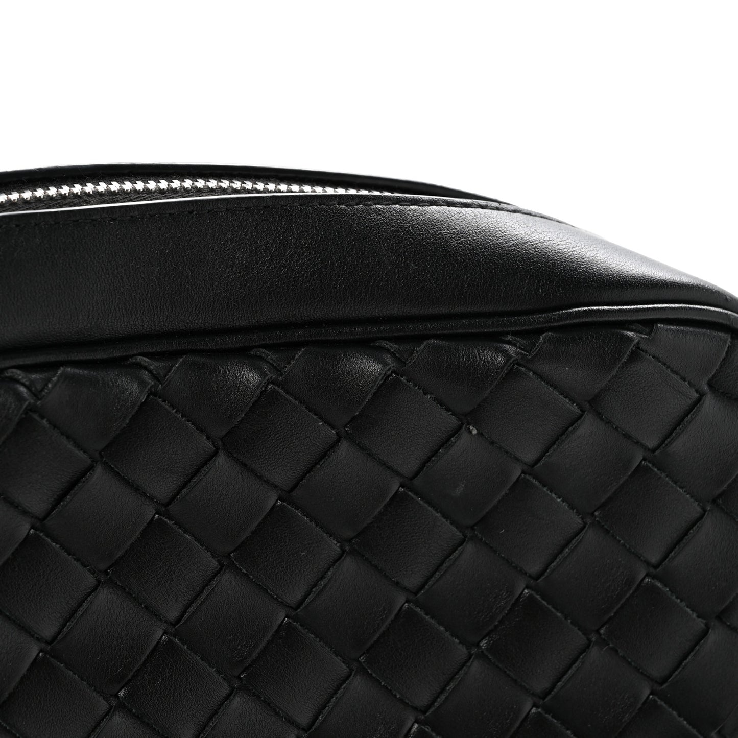 Nappa Intrecciato Small Classic Camera Bag Black