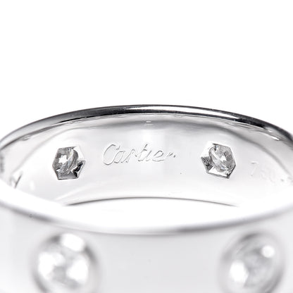 Cartier 18K White Gold 6 Diamond 5.5mm LOVE Ring 52 6 4 of 8