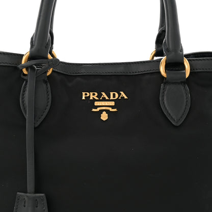 Prada Tessuto Nylon Soft Calf Tote Black 8 of 16