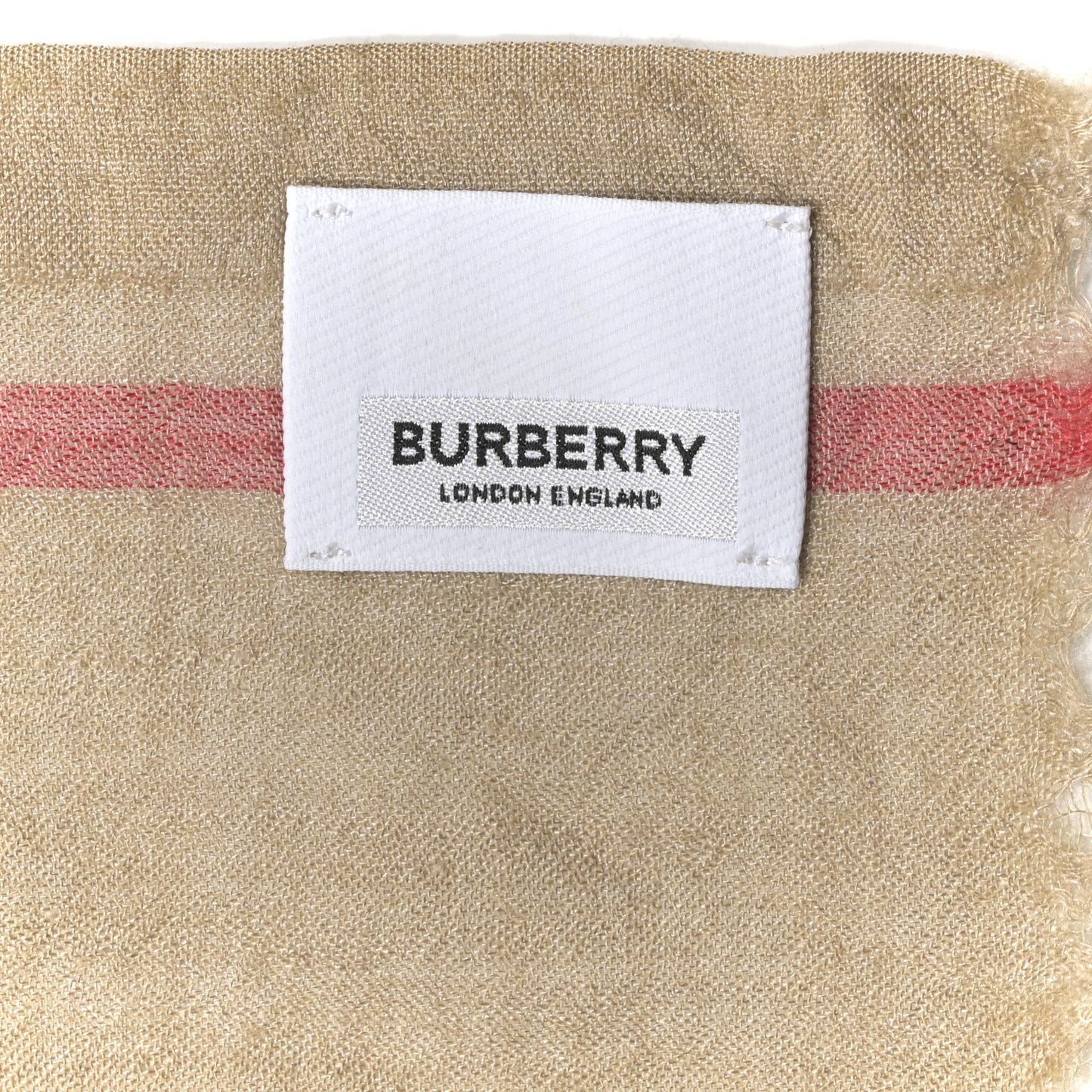 Wool Silk Gauze Giant Check Lightweight Scarf Camel