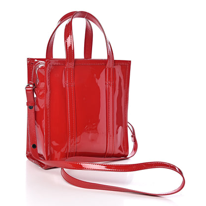 Balenciaga Patent XS Bazar Shopper Tote Rouge Groseille 3 of 9
