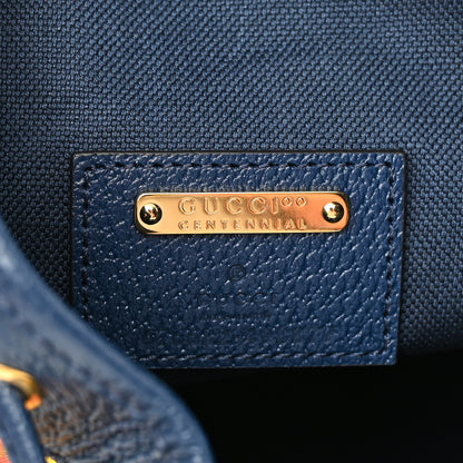Gucci GG Supreme Kaleidoscope Calfskin Script Logo Gucci 100 Bucket Drawstring Bag Blue Orange Multicolor Blue Agata 6 of 10
