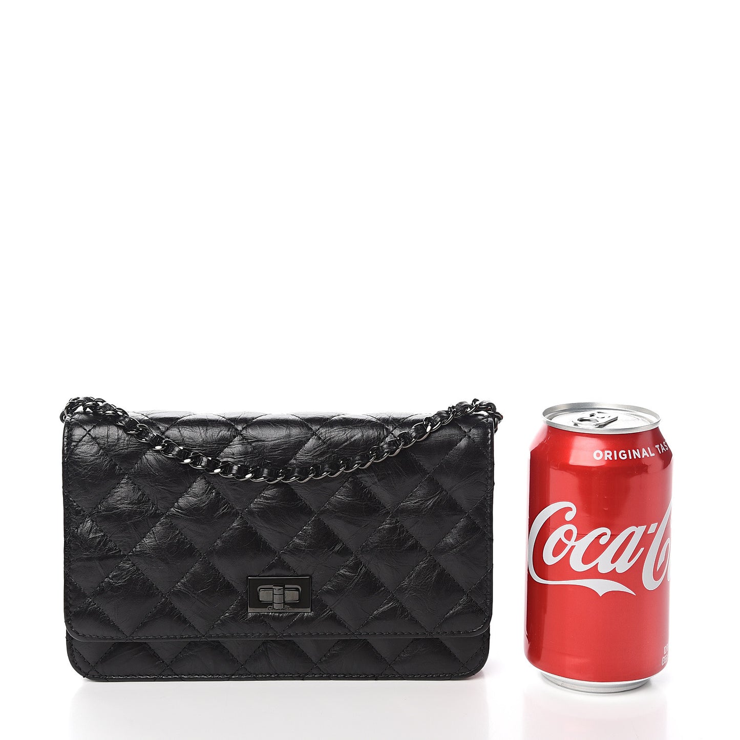 Aged Calfskin Quilted Reissue Wallet On Chain WOC So Black