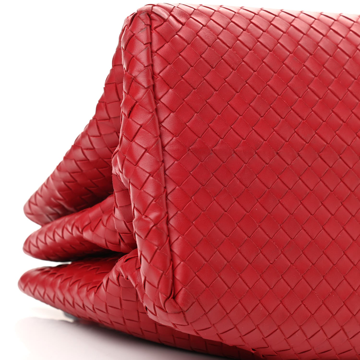 Bottega Veneta Nappa Intrecciato Medium Roma Tote Red 9 of 10