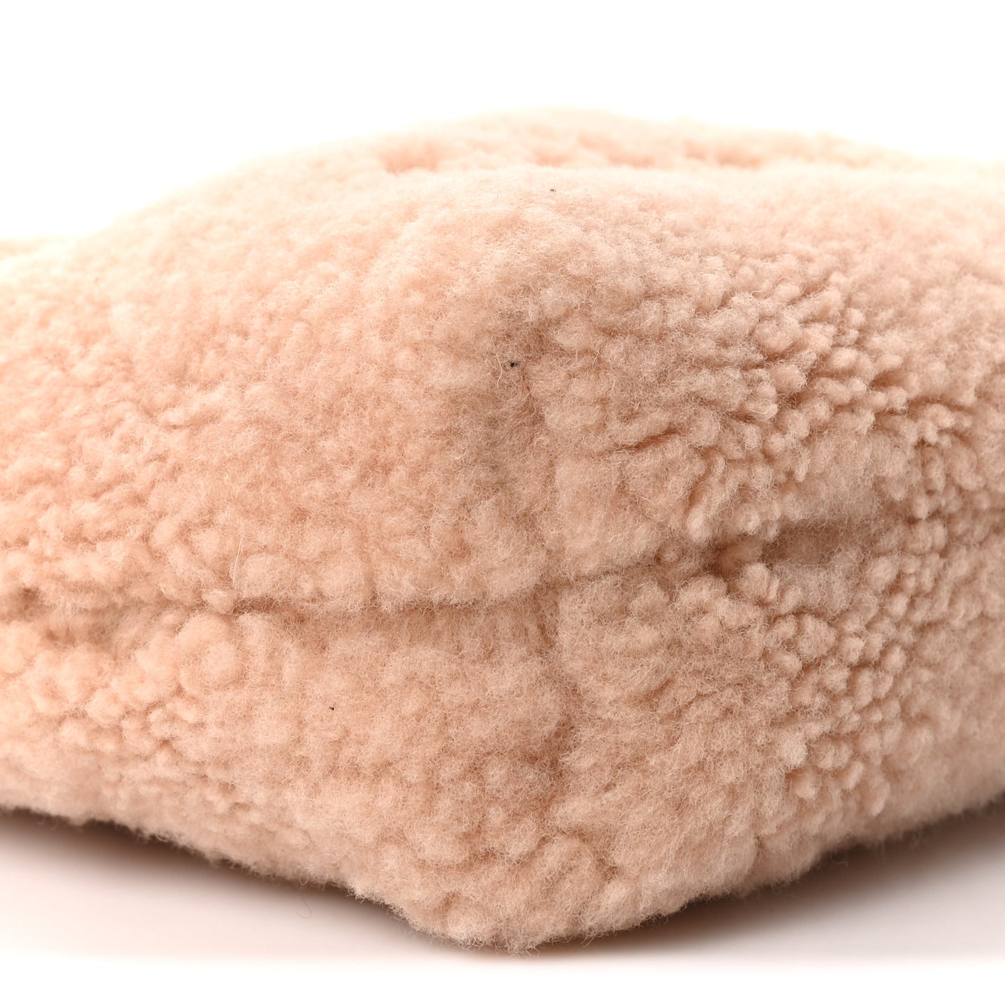 Aged Lambskin Shearling Quilted Small Chanel 22 Light Pink