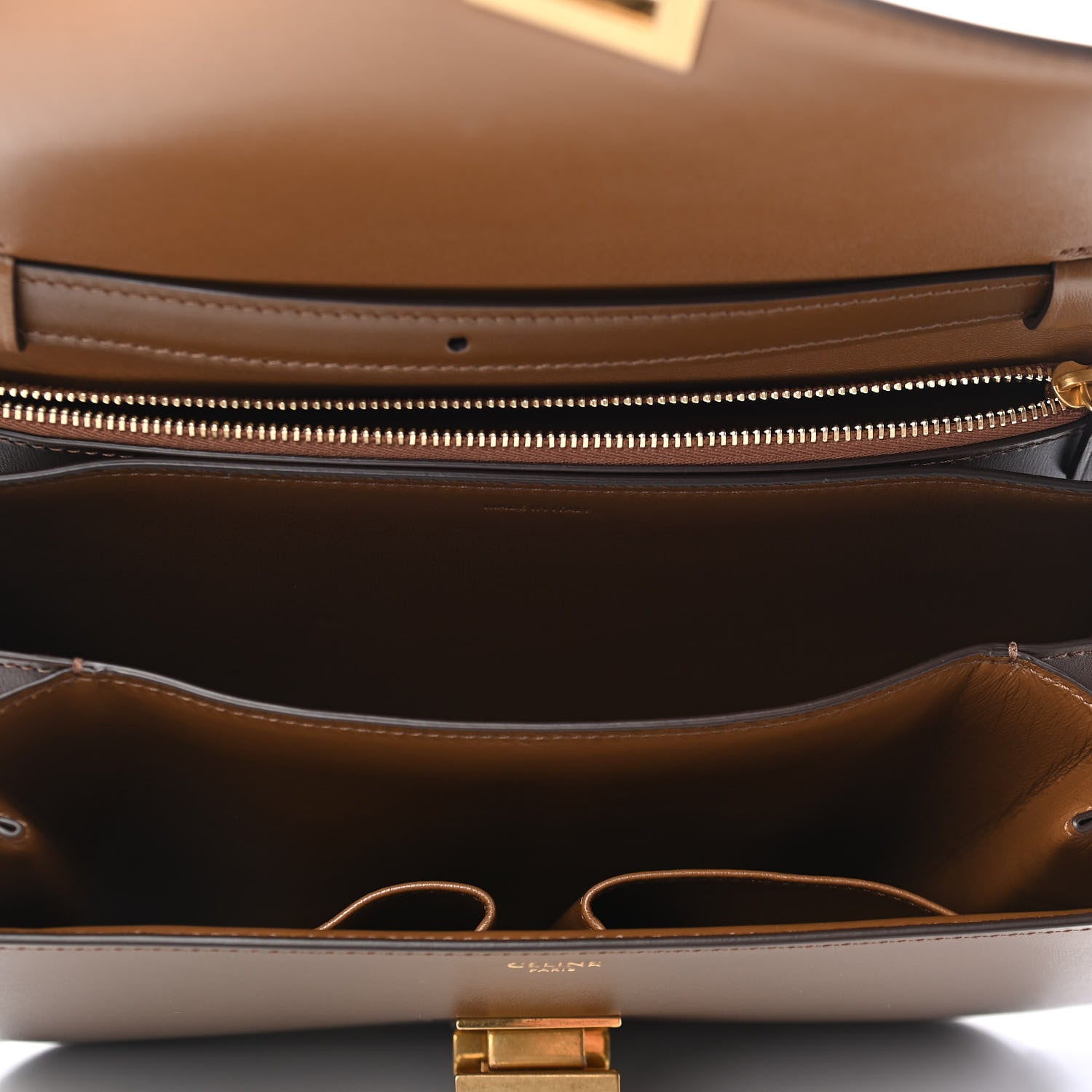 Celine Box Calfskin Medium Classic Box Flap Bag Camel 4 of 4