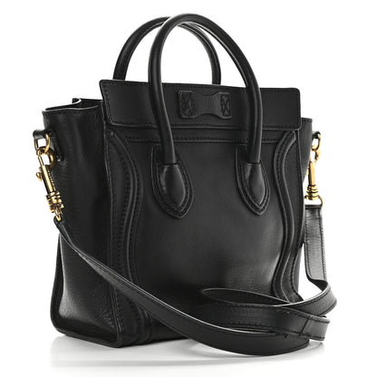 Celine Smooth Calfskin Nano Luggage Black 3 of 10