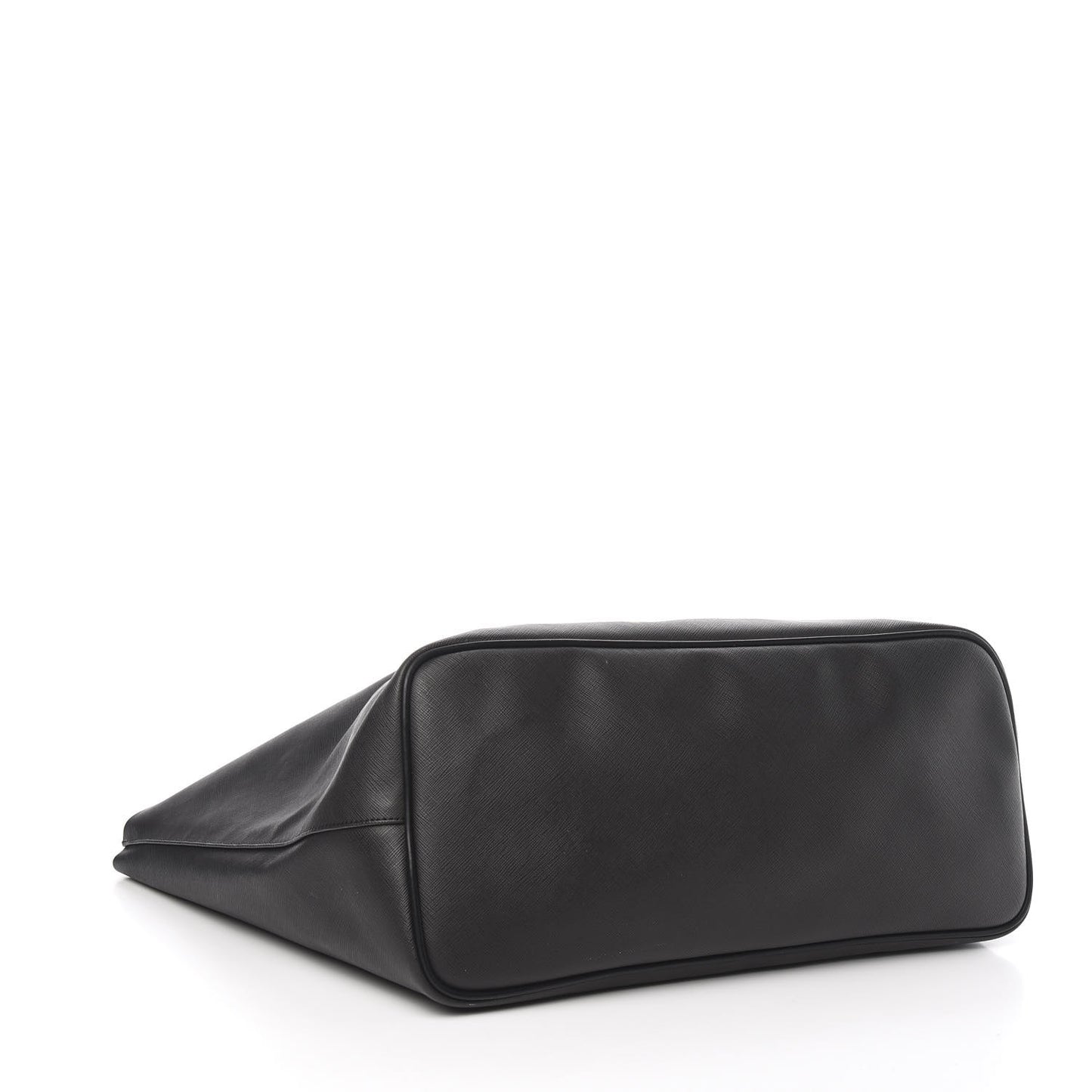 Textured Coated Canvas Bambi Print Large Antigona Tote Black
