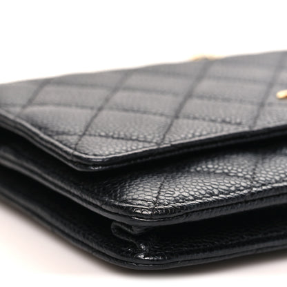 Chanel Caviar Quilted Wallet on Chain WOC Black 10 of 11