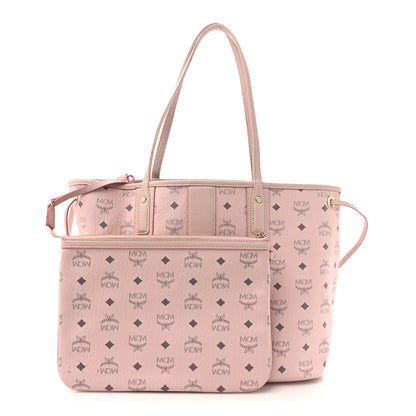 MCM Visetos Medium Liz Reversible Shopper Tote Powder Pink 2 of 21