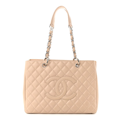 Chanel Caviar Quilted Grand Shopping Tote GST Beige Clair 1 of 11