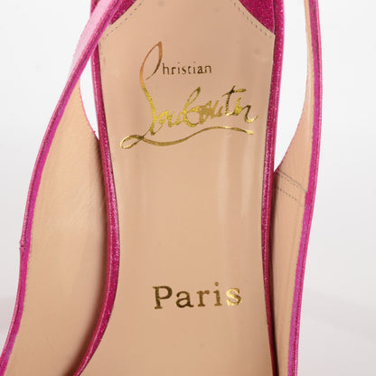 Christian Louboutin Patent Glitter No Prive 120 Pumps 36 Pink 7 of 7