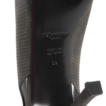 Saint Laurent Suede Tribtoo 80 Slingback Pumps 39 Anthracite 6 of 7