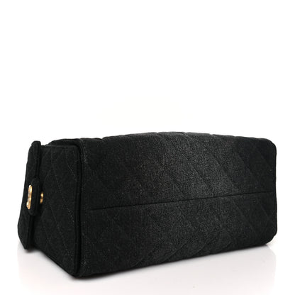 Chanel Denim Quilted Small Chanel 25 Handbag Black 4 of 11