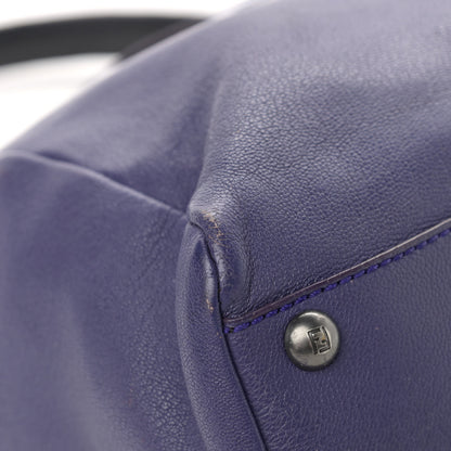 Fendi Goatskin Zucca Medium Peekaboo Iconic Satchel Purple 14 of 19