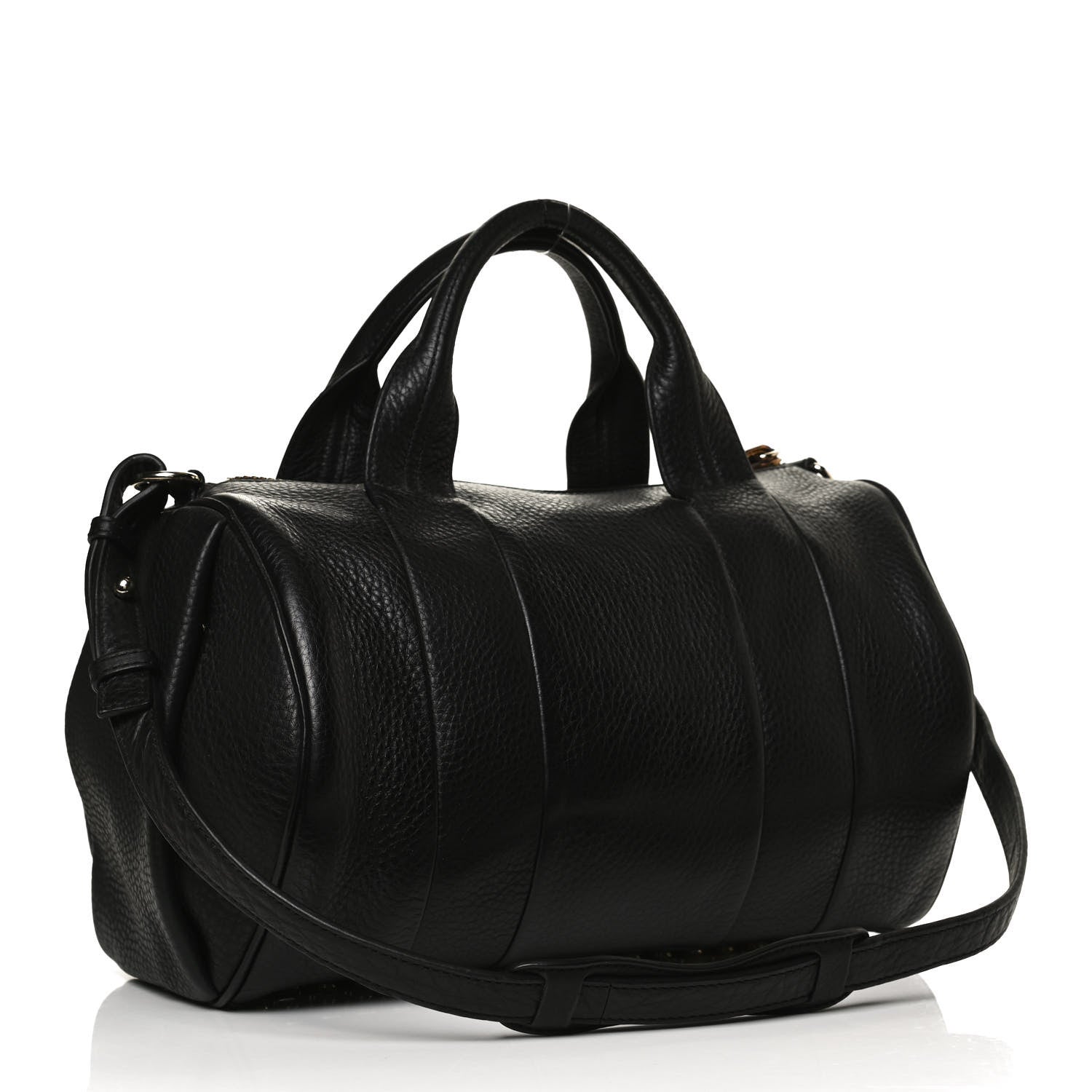 Alexander Wang Pebbled Lambskin Rocco Black Pale Gold Hardware 2 of 8