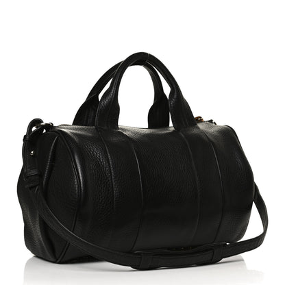 Alexander Wang Pebbled Lambskin Rocco Black Pale Gold Hardware 2 of 8
