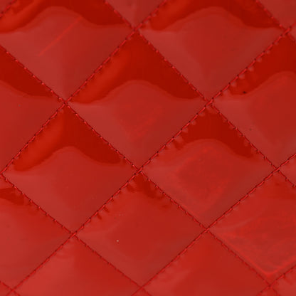 Chanel Patent Calfskin Quilted Valentine Hearts Medium O Cosmetic Case Red 9 of 9