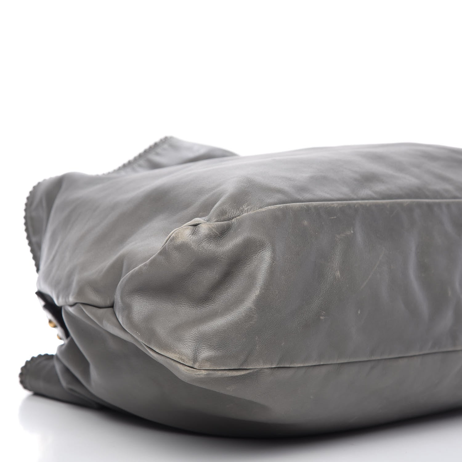 Gucci Calfskin Large Horsebit Chain Hobo Grey 6 of 9