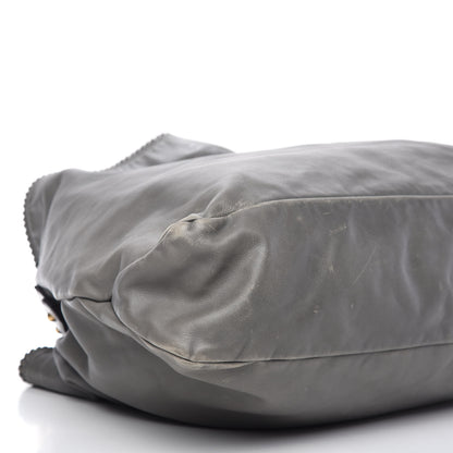 Gucci Calfskin Large Horsebit Chain Hobo Grey 6 of 9