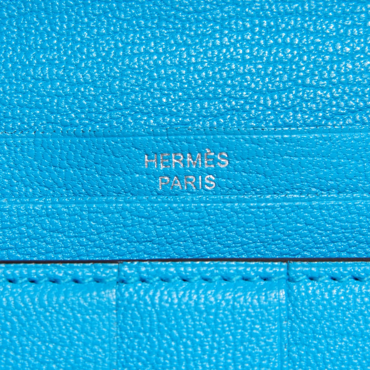 Hermes Chevre Mysore Bearn Gusset Wallet Bleu Azteque 6 of 10