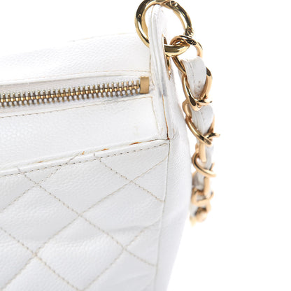 Chanel Caviar Quilted Hobo White 15 of 17
