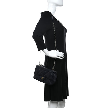 Chanel Lambskin Quilted Small Easy Carry Flap Navy 2 of 12