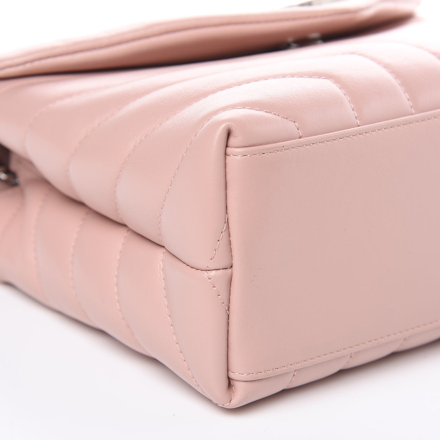 Calfskin Y Quilted Monogram Small Loulou Chain Satchel Rose Antic