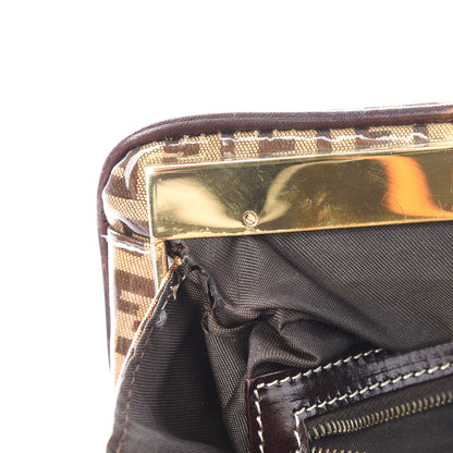 Fendi Vinyl Zucchino Small Shoulder Bag Tobacco 10 of 10