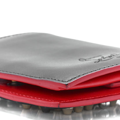 Christian Louboutin Calfskin Embellished Crown Compact Wallet Black 11 of 12