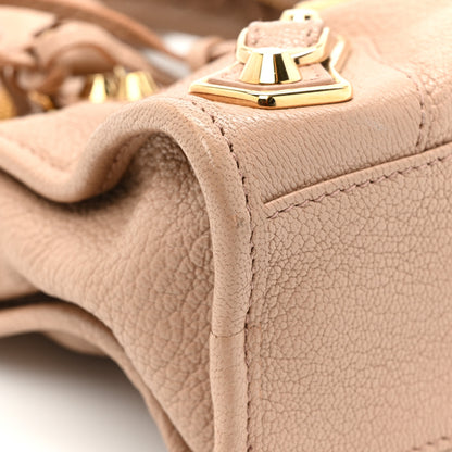 Balenciaga Chevre Gold Metallic Edge Hardware Mini City Rose Des Sables 9 of 12