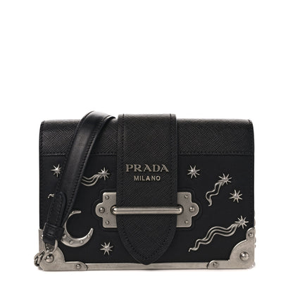 Prada City Calf Saffiano Cahier Astrology Bag Black 1 of 13