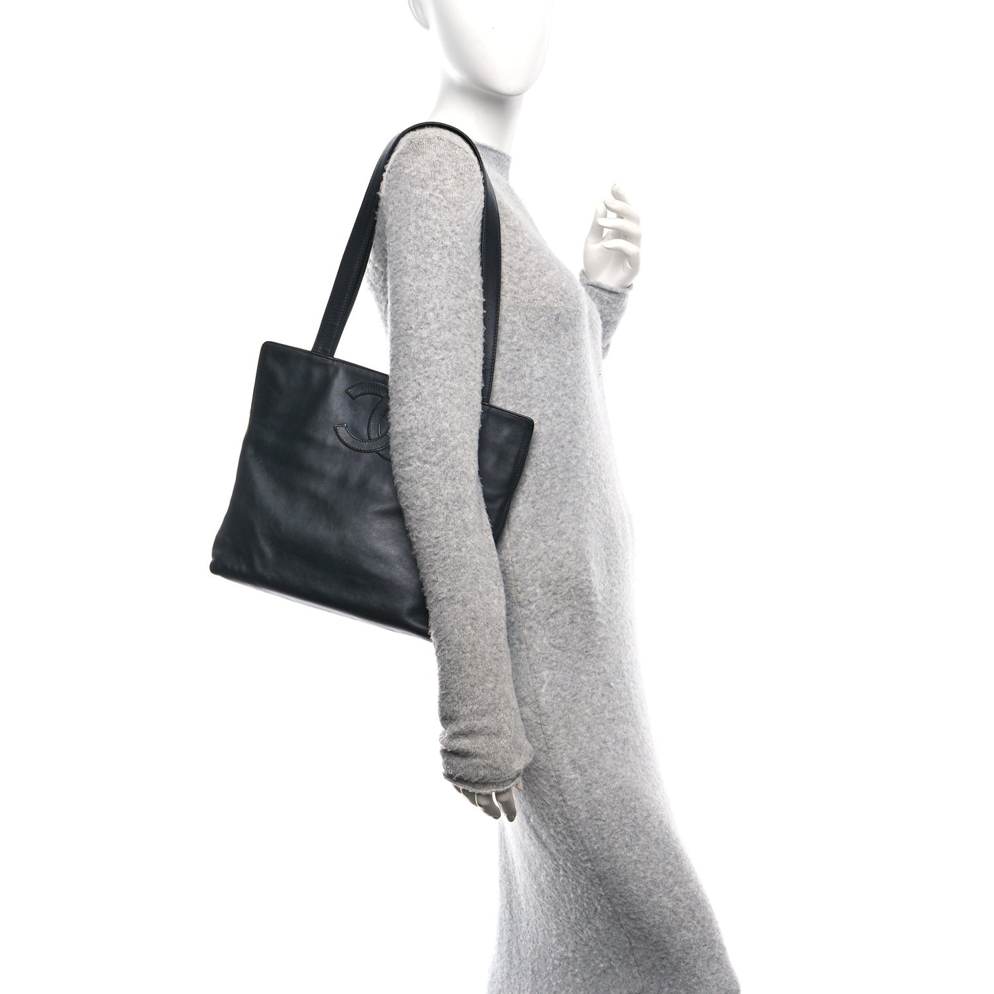 Lambskin CC Shoulder Bag Black