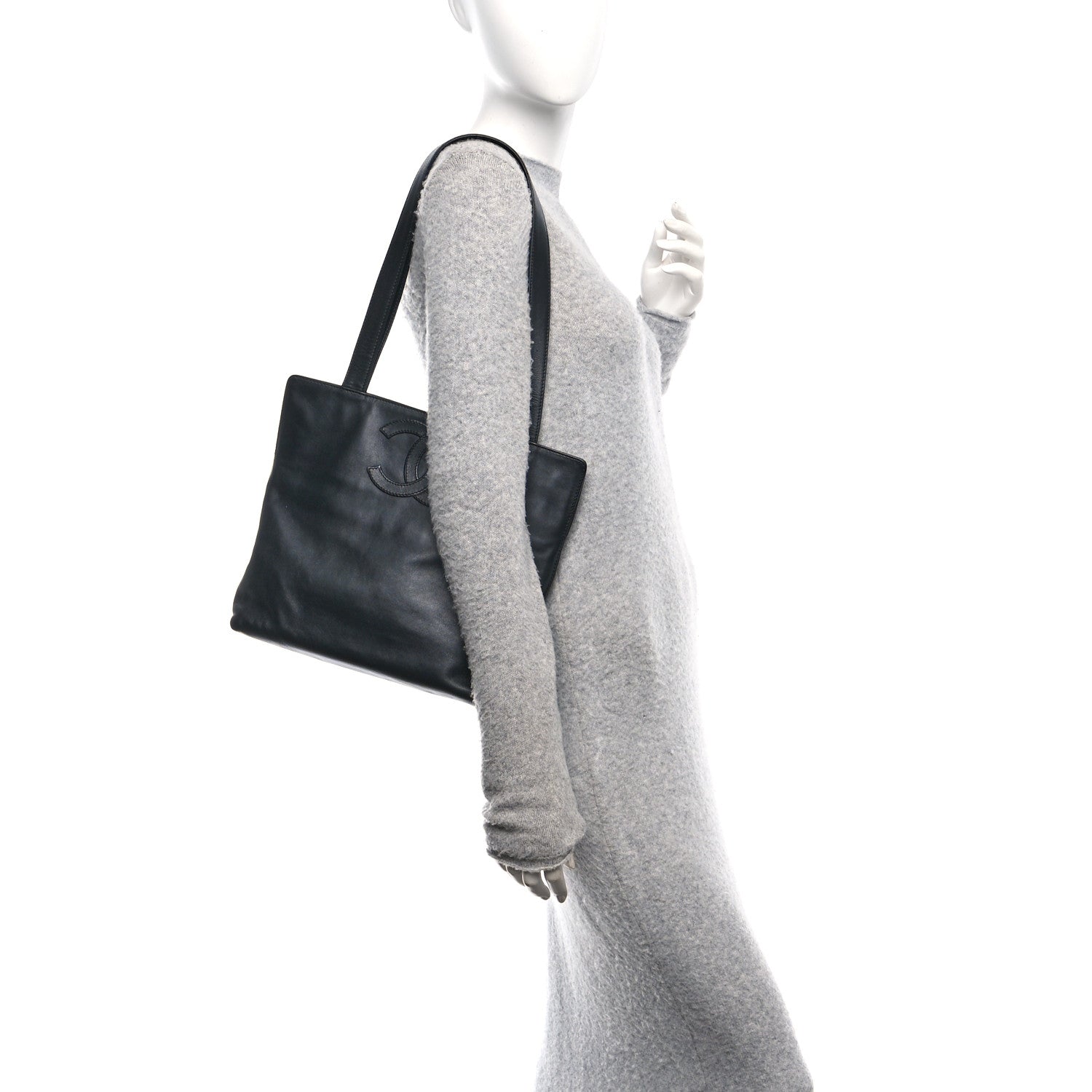 Chanel Lambskin CC Shoulder Bag Black 2 of 10