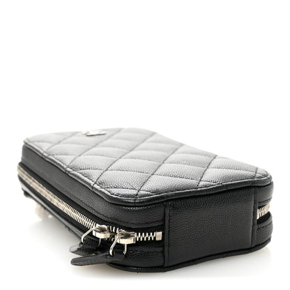 Chanel Caviar Quilted Phone Holder Wallet On Chain WOC Black 3 of 10