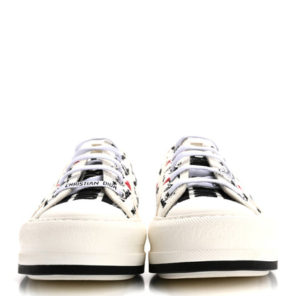 Christian Dior Canvas Dioramour Walk'N'Dior Low Top Sneakers 37 White Black 3 of 9