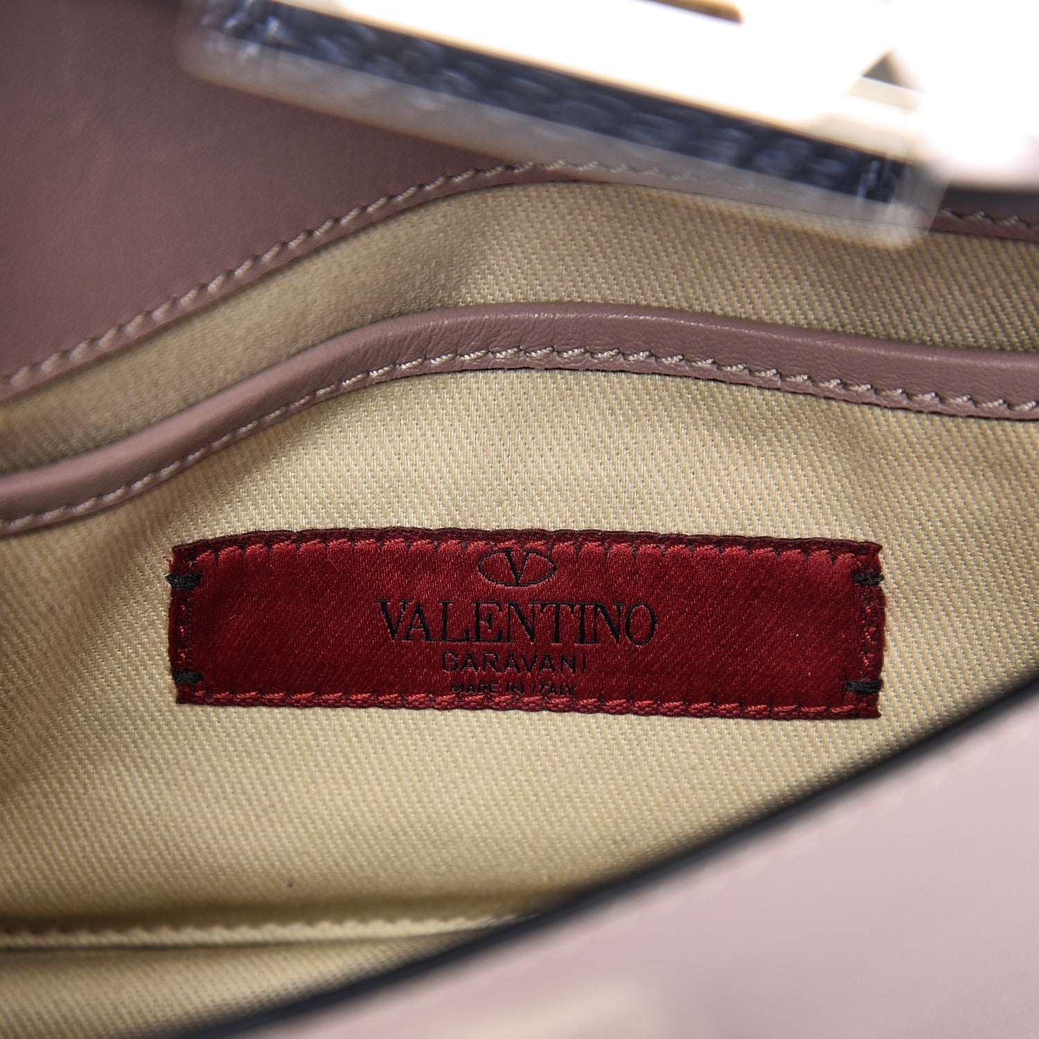 Valentino Garavani Vitello Rockstud Shoulder Flap Bag Poudre 6 of 7