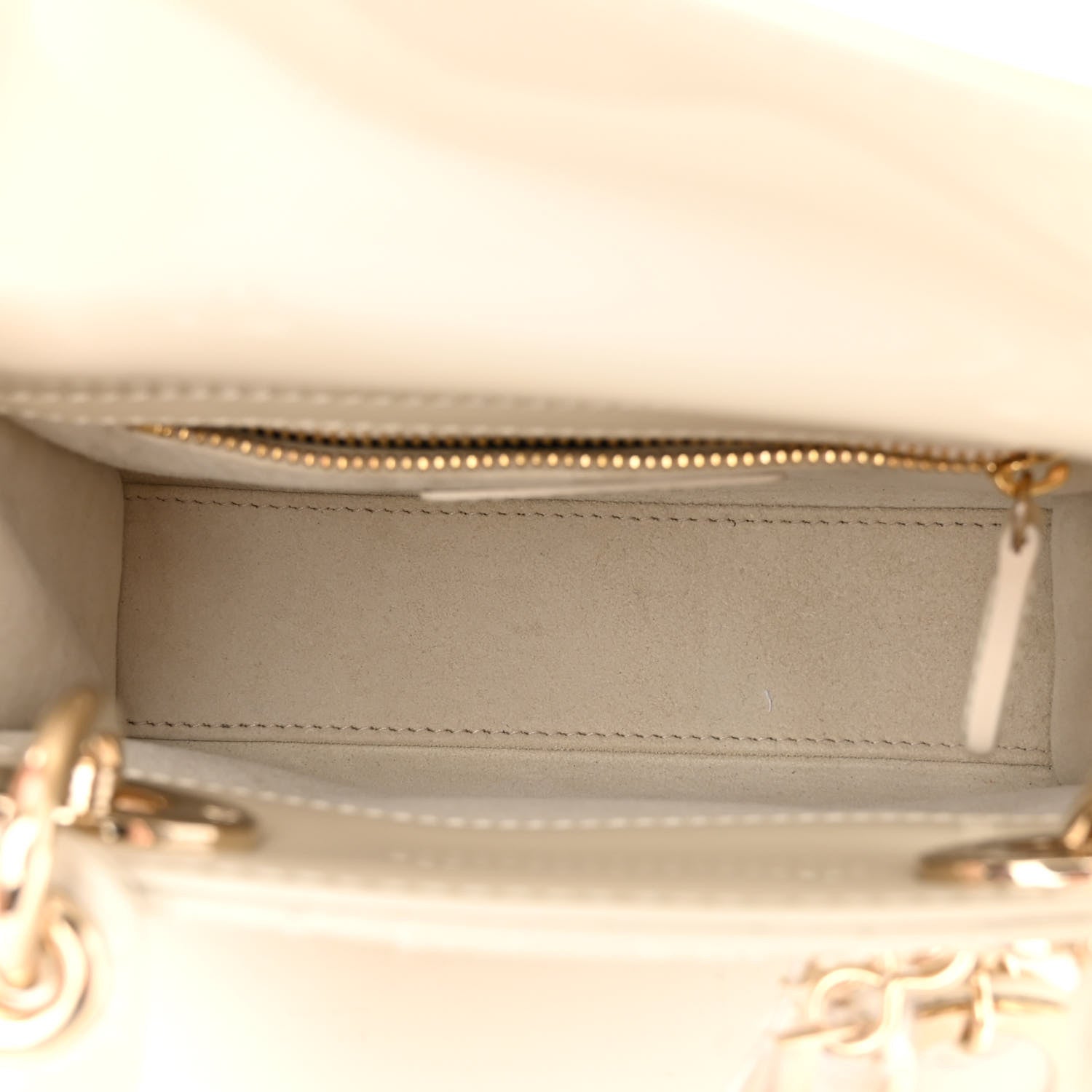 Christian Dior Patent Cannage Mini Lady Dior Ivory 5 of 9