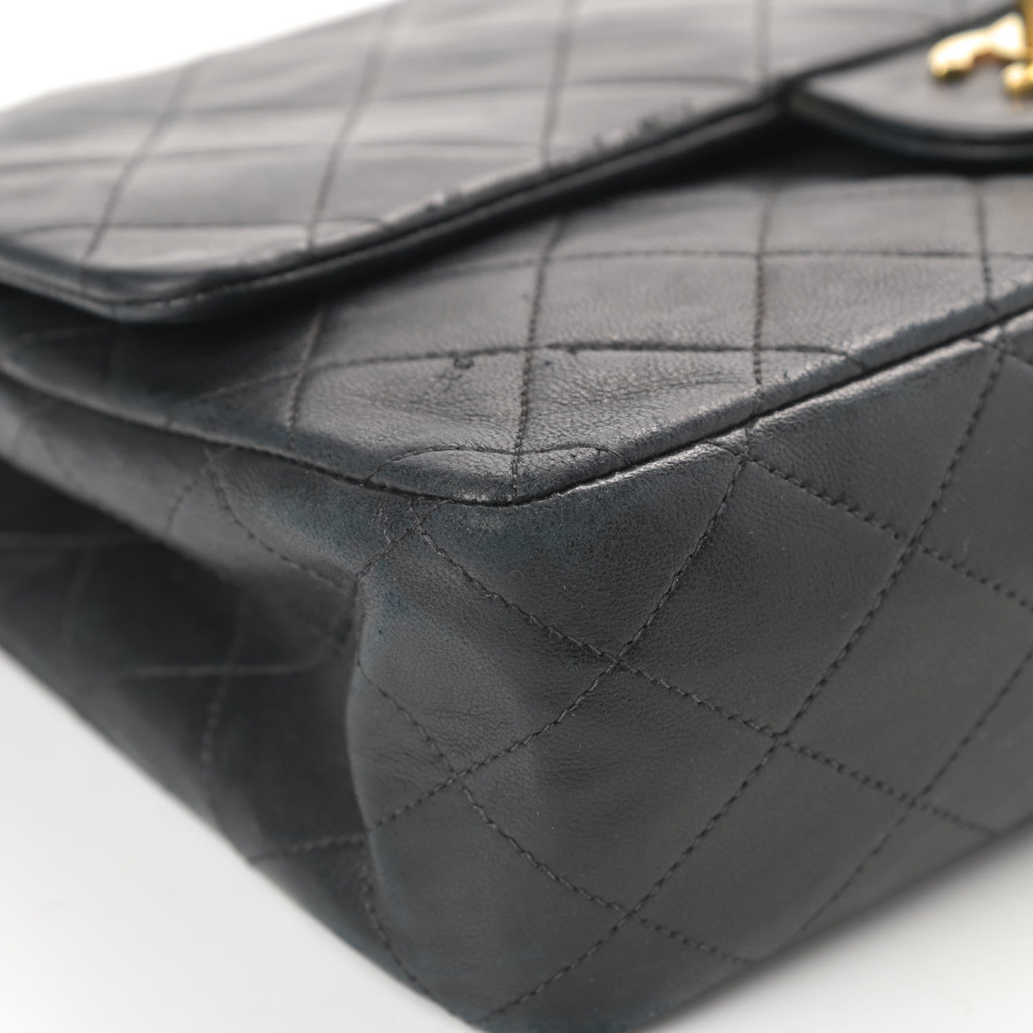 Chanel Lambskin Quilted Medium Double Flap Black 10 of 21