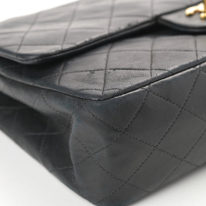 Chanel Lambskin Quilted Medium Double Flap Black 10 of 21