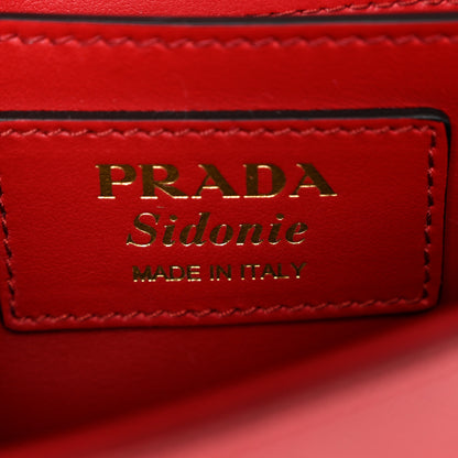 Prada Saffiano Lux Sidonie Small Chain Crossbody Bag Fuoco 6 of 10