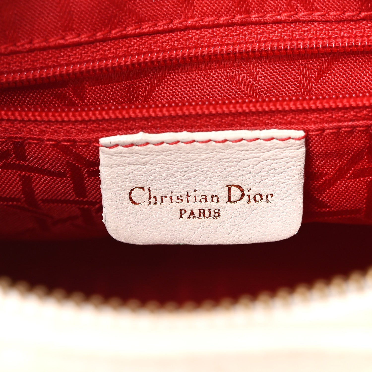 Christian Dior Metallic Nylon Cannage Medium Lady Dior White 6 of 9