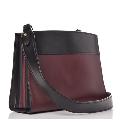 Prada City Calf Colorblock Bibliotheque Shoulder Bag Granato Black 3 of 8
