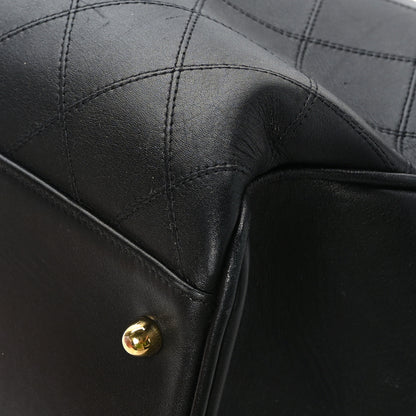 Chanel Calfskin Stitched XL Weekender Black 11 of 13