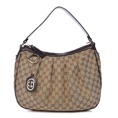 Gucci Monogram Medium Sukey Hobo Dark Brown 1 of 23