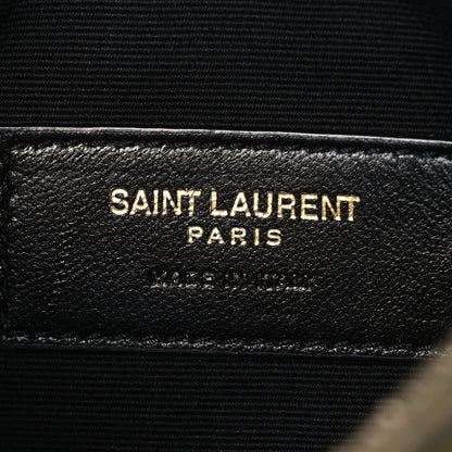 Saint Laurent Grain De Poudre Chevron Monogram Bill Pouch Vert Kaki 6 of 8