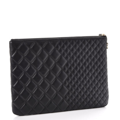Chanel Lambskin Bi Quilted Medium Cosmetic Case Black 3 of 8