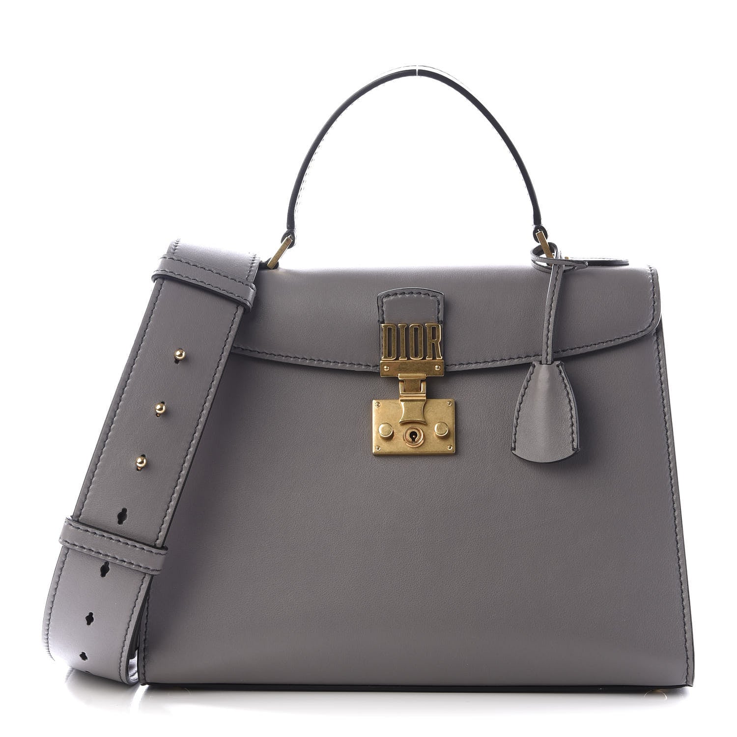 Christian Dior Calfskin Dioraddict Top Handle Iron Grey 1 of 10